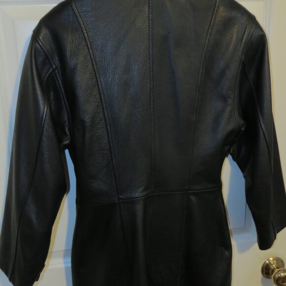 Soft Lambskin Black Leather Jacket Women's Size XS - Picture 3 of 5